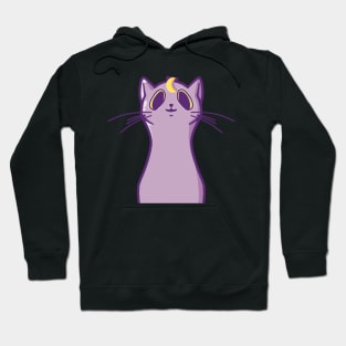 Cute Purple Galaxy Cat, Space Cat Hoodie